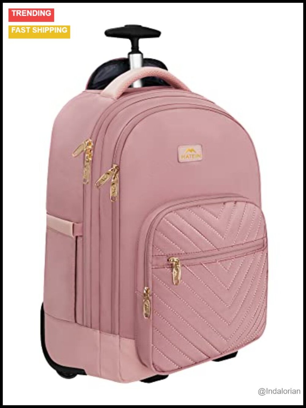 Rolling Backpack with Wheels, 2-in-1 Travel Laptop Backpack, Carry On Business